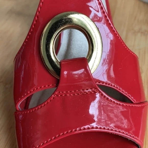 East 5th | Red Mariah Patent Leather Strappy Open Toe Heels NWT 9M - Picture 5 of 17
